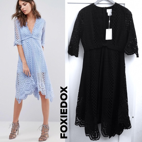 Anthropologie Dresses & Skirts - NWT FOXIEDOX Black eyelet handkerchief dress